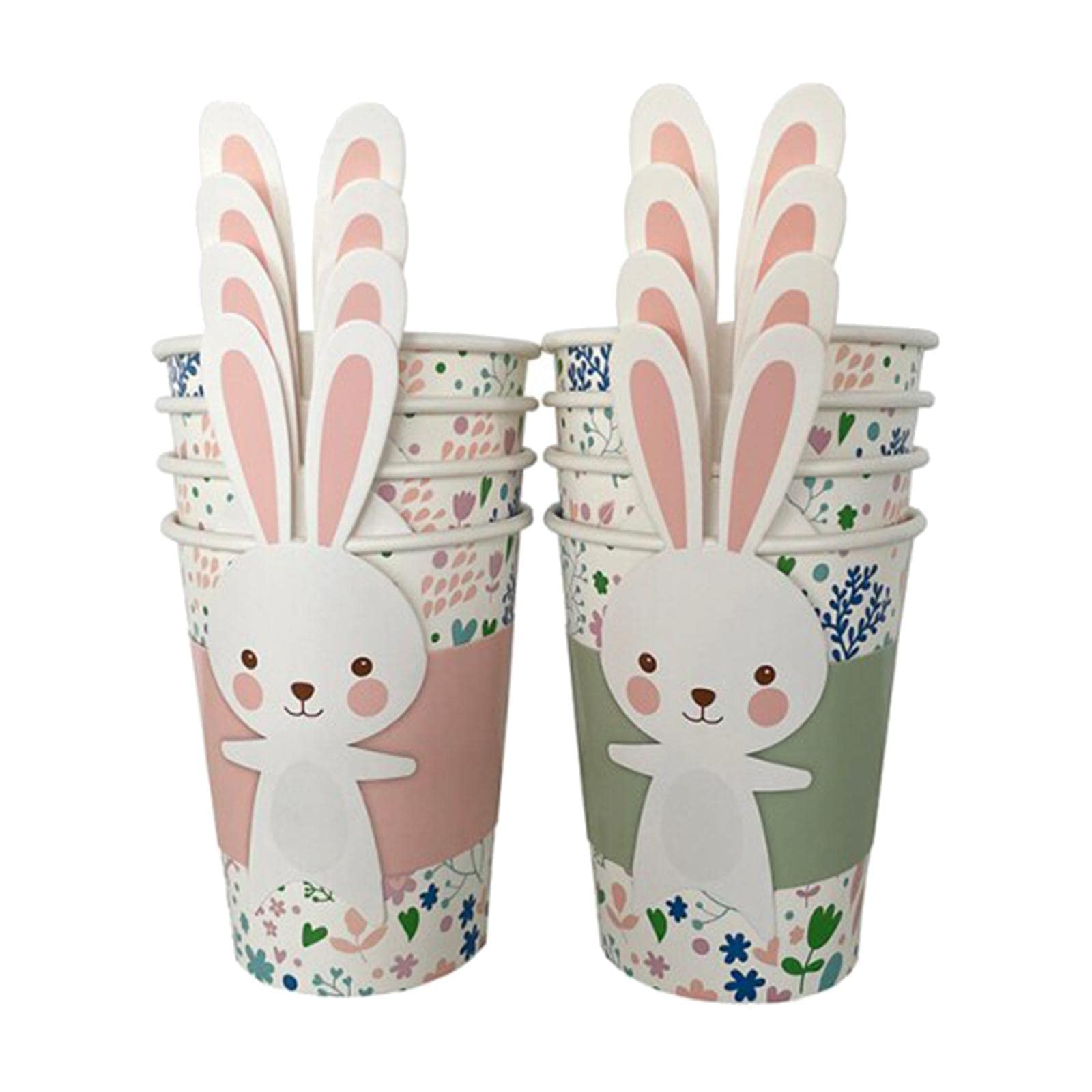 SDEPL Paper Party Tableware Set Easter Bunny Serveware for Graduation Decorations