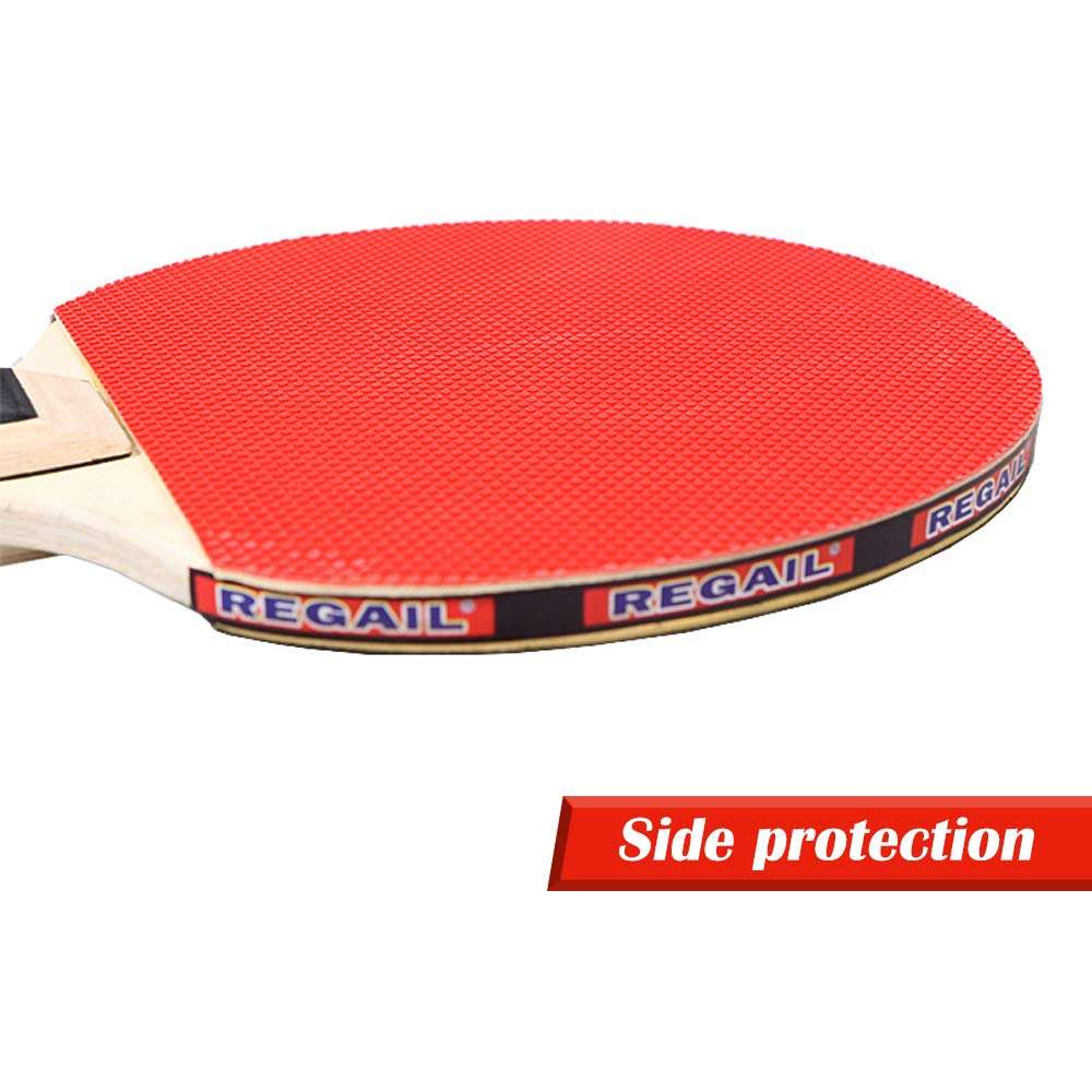 Ping Pong Paddles Quality Table Tennis Rackets 2 Ping Pong Bats Long Handle Ping Pong Racket Set Training Accessories Racquet Bundle Kit with 3 Balls for Both Indoor and Outdoor 3