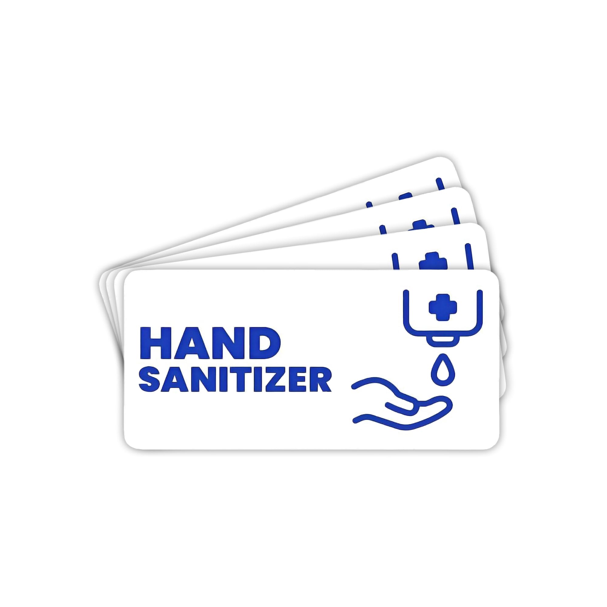 eDesign Hand Sanitizer Labels Stickers - 2x1 Inches - Self Adhesive Vinyl Hand Sanitizer Dispenser Stickers for Small Business (Pack of 4)