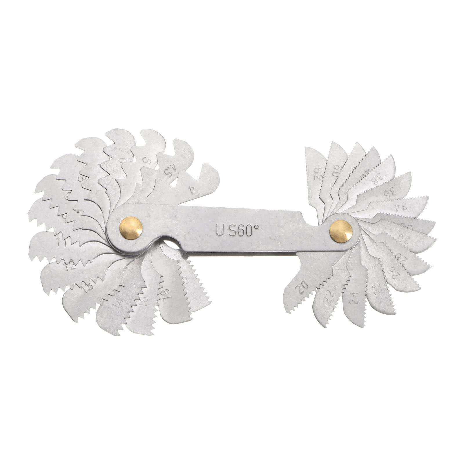 HARFINGTON America SAE Type 4-62 Screw Thread Pitch Gauge Tool Pitch Cutting Gauge Caliper Gauges Measuring Tool for Industrial Measurement 1