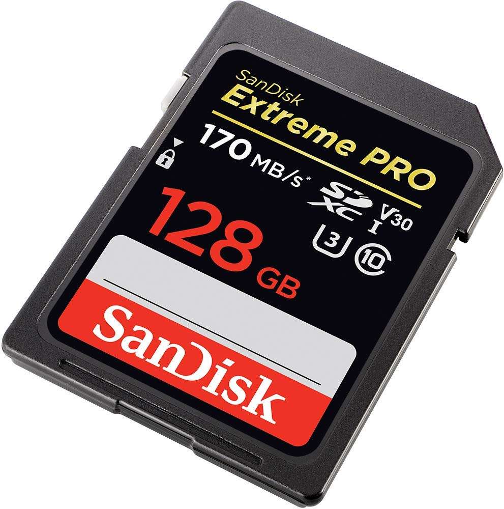 SanDisk 128GB SD Extreme Pro Memory Card Works with Fujifilm GFX 100S, X-E4, X-S10 Digital Camera 4K Class 10 (SDSDXXY-128G-GN4IN) Bundle with (1) Everything But Stromboli 3.0 SDXC Memory Card Reader 5