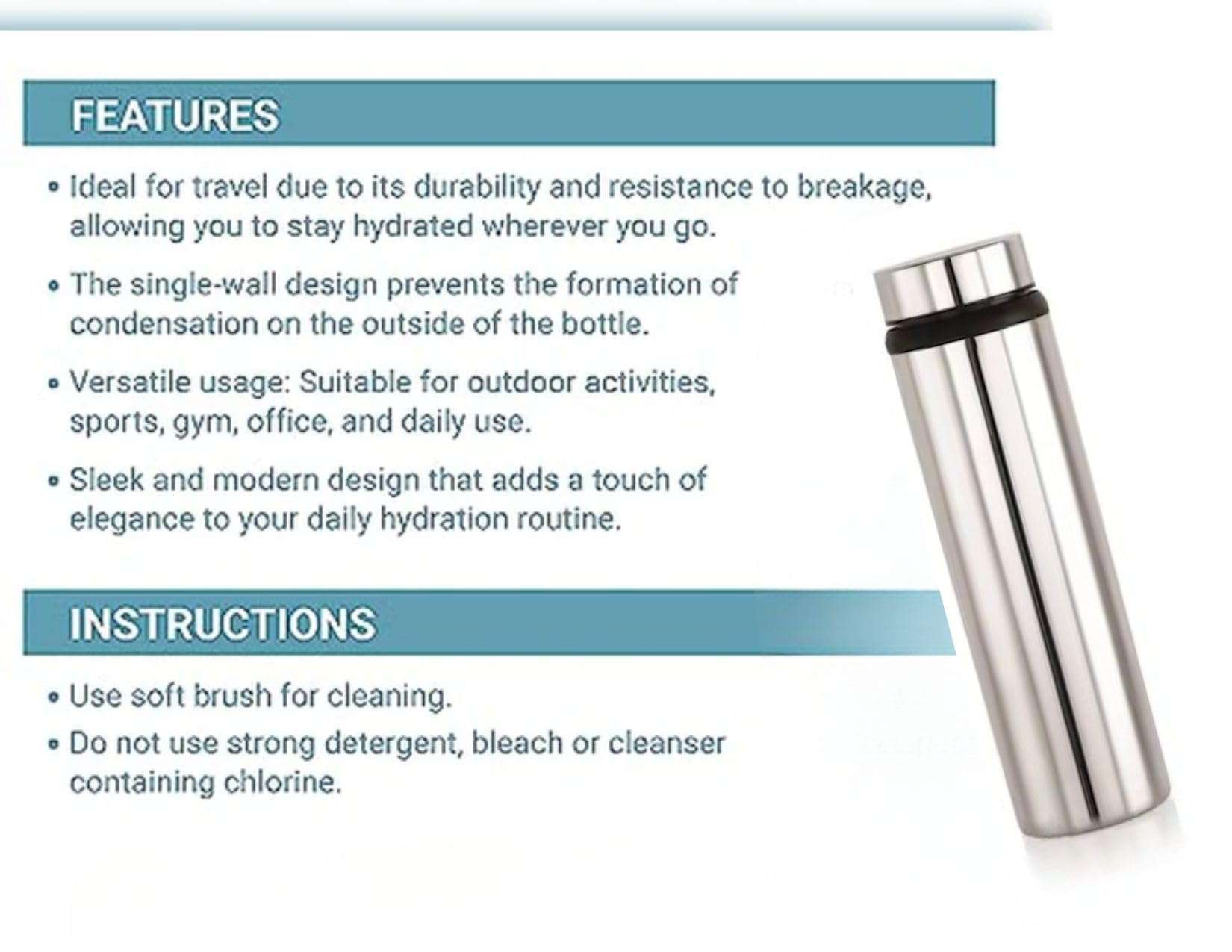 CrossPan Smart Stainless Steel 4 Container Lunch Box with 750 ml Stainless Steel Water Bottle 6