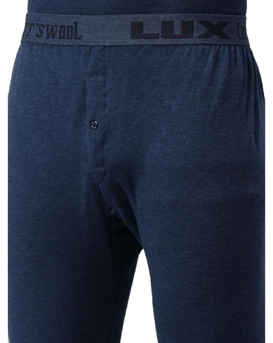 Lux Cottswool Men's Cotton Thermal Set (COTT_Blue_FS_Vneck_TRO_Set_S-80) 3