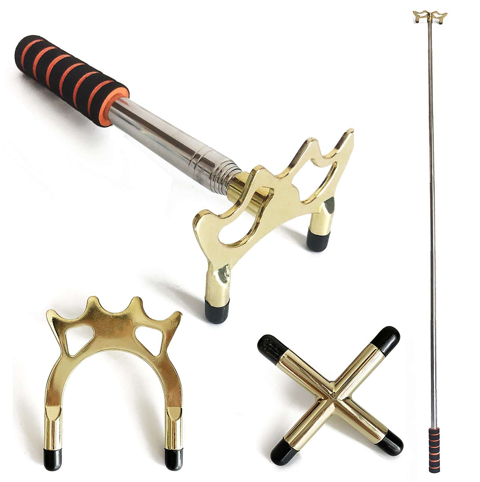 Tai ba cues Retractable Billiards Pool Cue Stick Bridge with 3 Replaceable Brass Bridge Head, Billiards Pool Cue Accessory 1