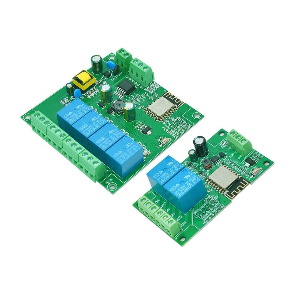 New 2024 5V/12V Esp8266 2 4 Channel WiFi 2 4 Way Relay Module Esp-12F Development Board 4M Byte Flash for 90-250V Dc7-30V Load Control Accessories 6