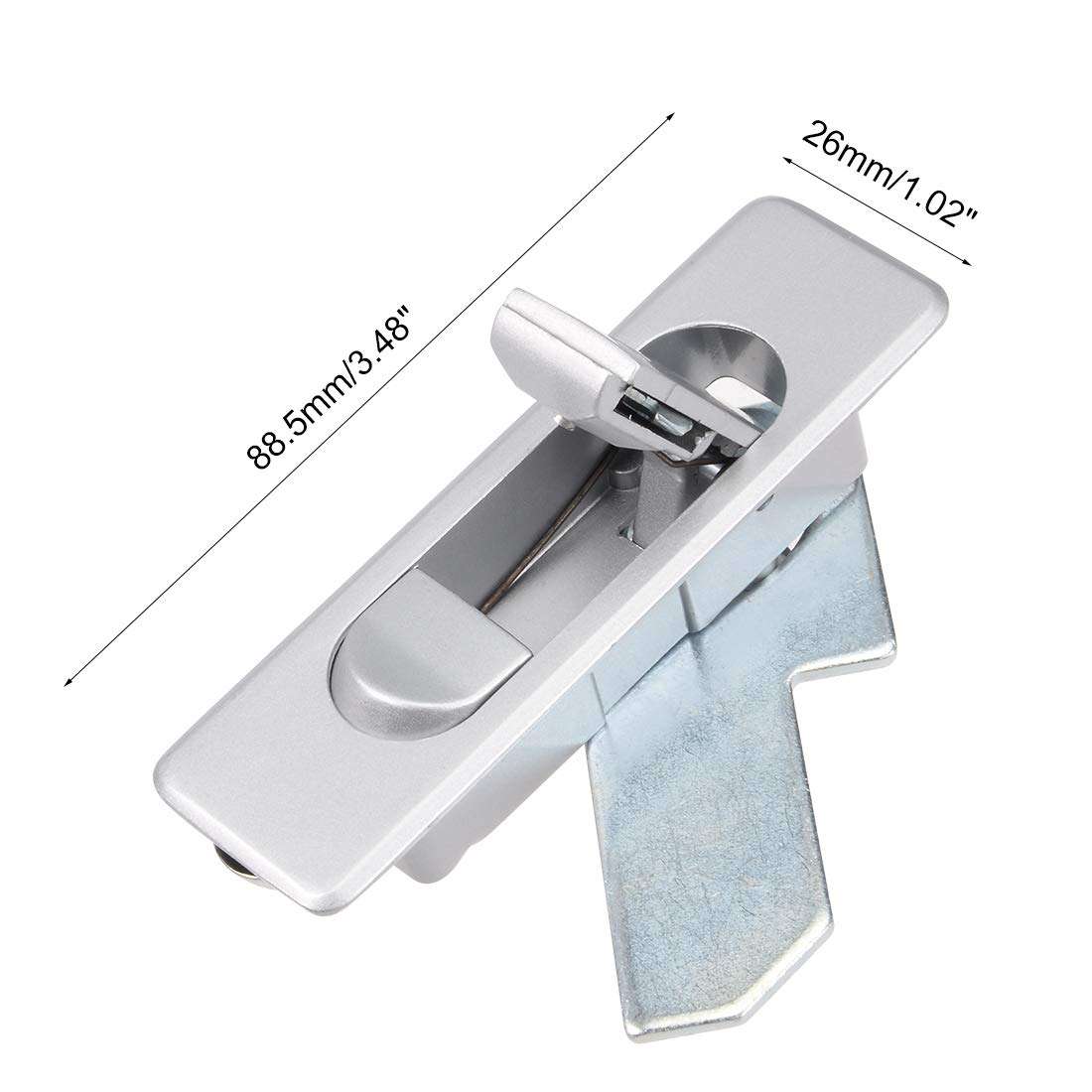 uxcell Electric Cabinet Door Cam Lock, Fit for 1/8-inch 3mm Thick Panel, Push Button Type with Key, 509-1 2