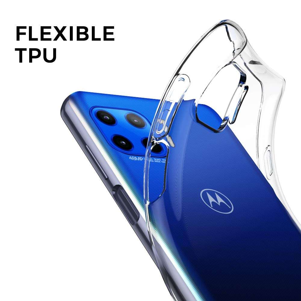 Clear for Moto One 5G Case,Moto G 5G Plus Case,Aeska Ultra [Slim Thin] Flexible Clear TPU [Scratch-Resistant] Gel Rubber Soft Skin Silicone Protective Case Cover for Moto One 5G/Moto G 5G Plus(Clear) 4