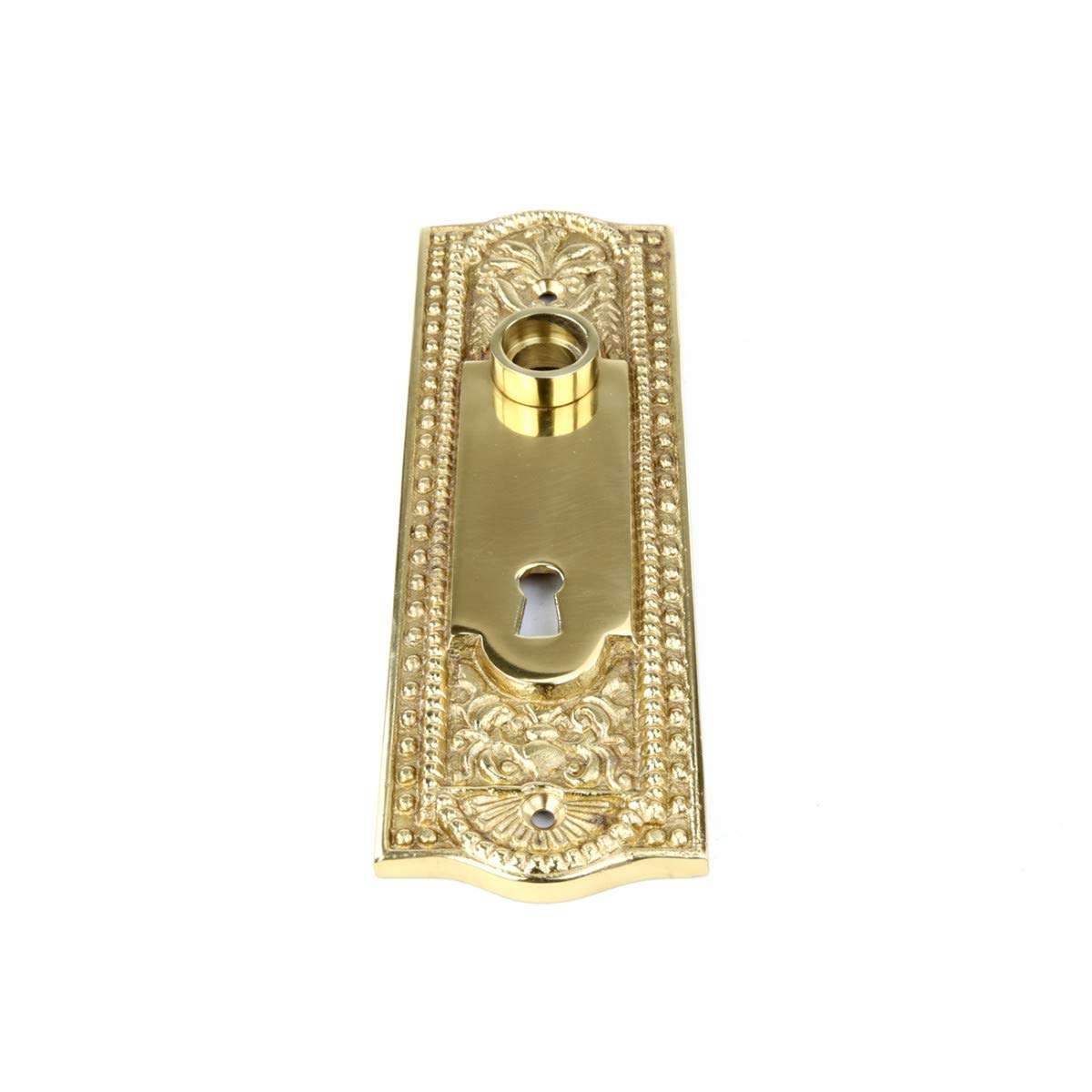 Renovators Supply Manufacturing Door Back Plate Antique Cast Brass 7 3/4 in. Escutcheon Cover Ornate Doorplate 5