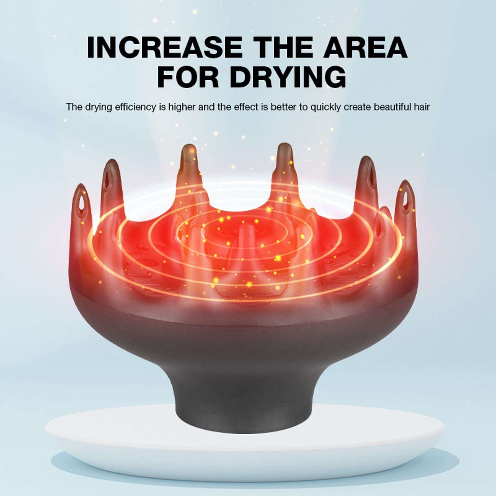 Hair Diffuser For Curly And Natural Hair Blow Dryer Diffuser To Maximize Frizz Volume And Enhance Natural Curly Hair The Last Coat (Black, One Size) 5