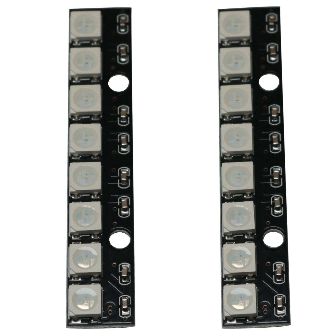 PZRT 2PCS 8 Bit WS2812 Built-in Driver Full Color Light Development Board for Shaped Screen Light Painting Bedroom Bedside Flexible Strip Combination Decorative Lighting Black 1