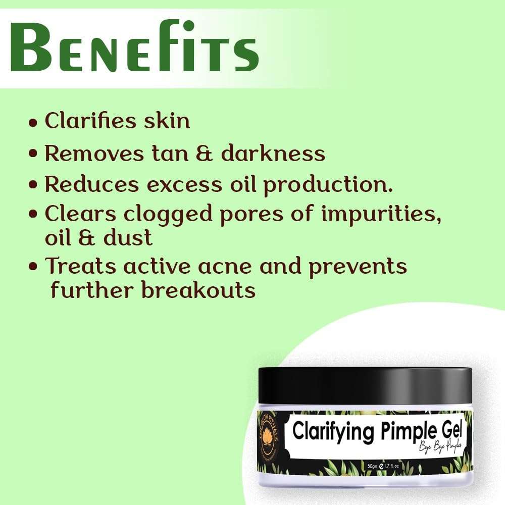 The Glow Ritual Clarifying Pimple Gel For Treating Acne/Pimple, clear gel for acne pimple (50 g) 4