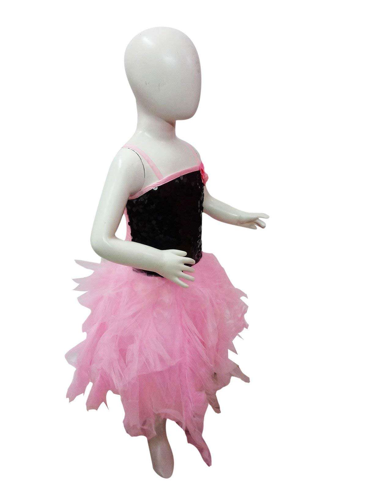 BookMyCostume Pink & Black Frock Annual Day Dance Girls Fancy Dress Costume - Premium 10-12 years 2