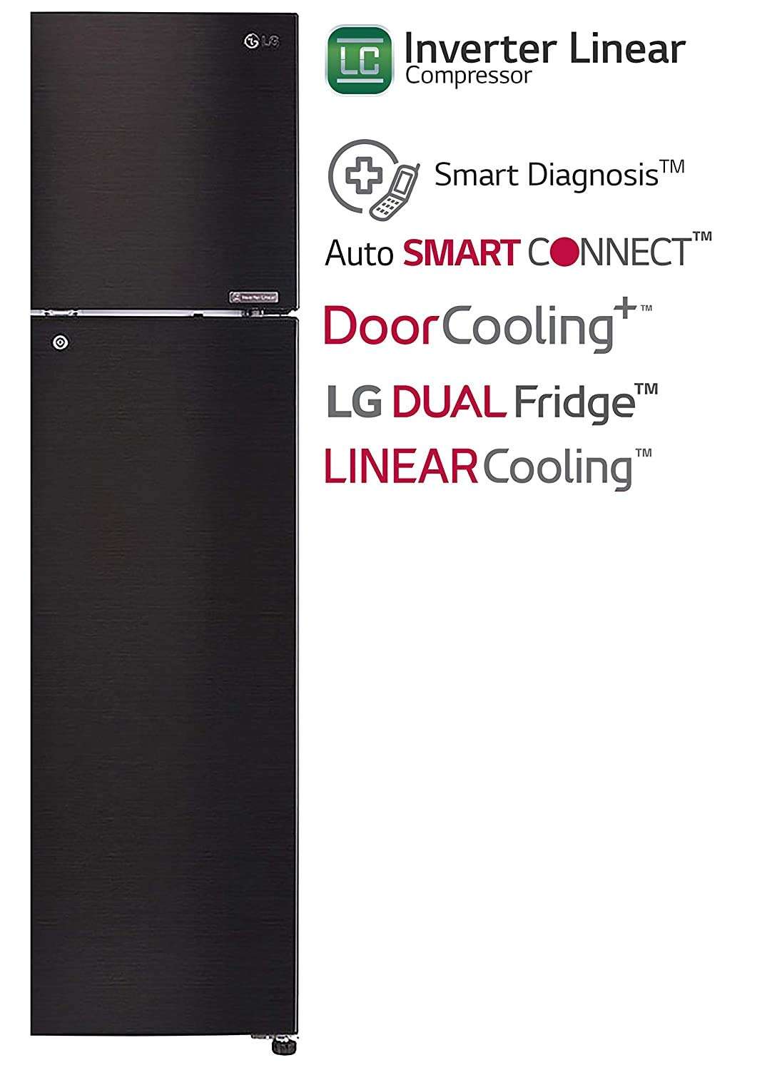 LG 335 L 3 Star with Inverter Double Door Refrigerator (GL-T372JES3, Black, Ebony Sheen, 2022 Model) 3