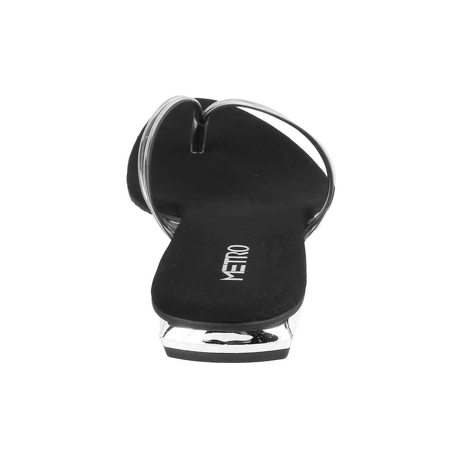 Metro Womens Synthetic Black Slippers (Size (8 UK (41 EU)) 5