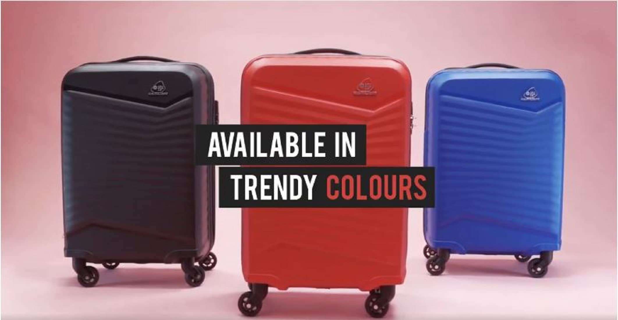 Kamiliant by American Tourister Hard Body Set of 3 Luggage - Rocklite Hard Spinner Suitcase Trolley Bag Set Pack of 3 Pieces - RED Luggage Trolley 5