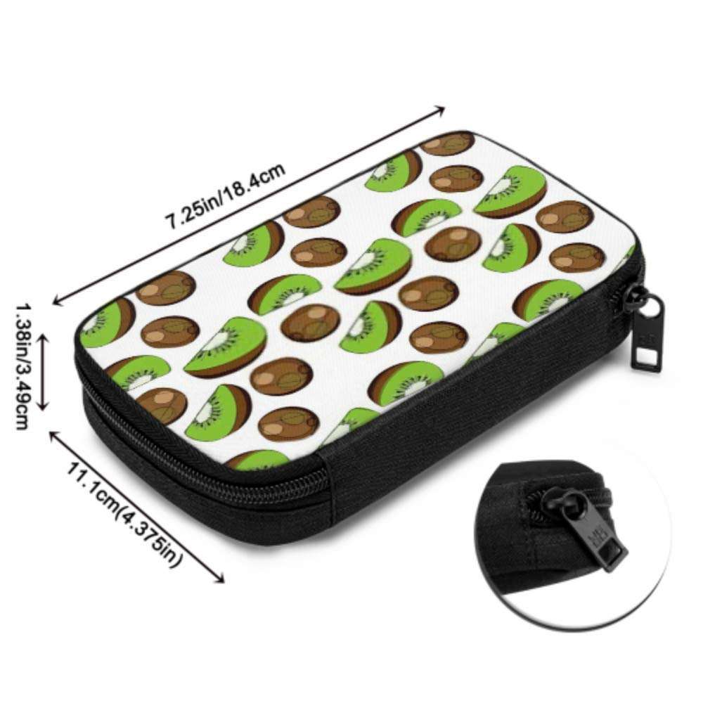 Electronics Accessories Organizer Bag Summer Fruits Healthy Lifestyle Kiwi Whole Electronics Organizer Electronic Accessories Organizer Storage Bag of Cases for Cable, Charger, Phone, USB, Sd Card 5