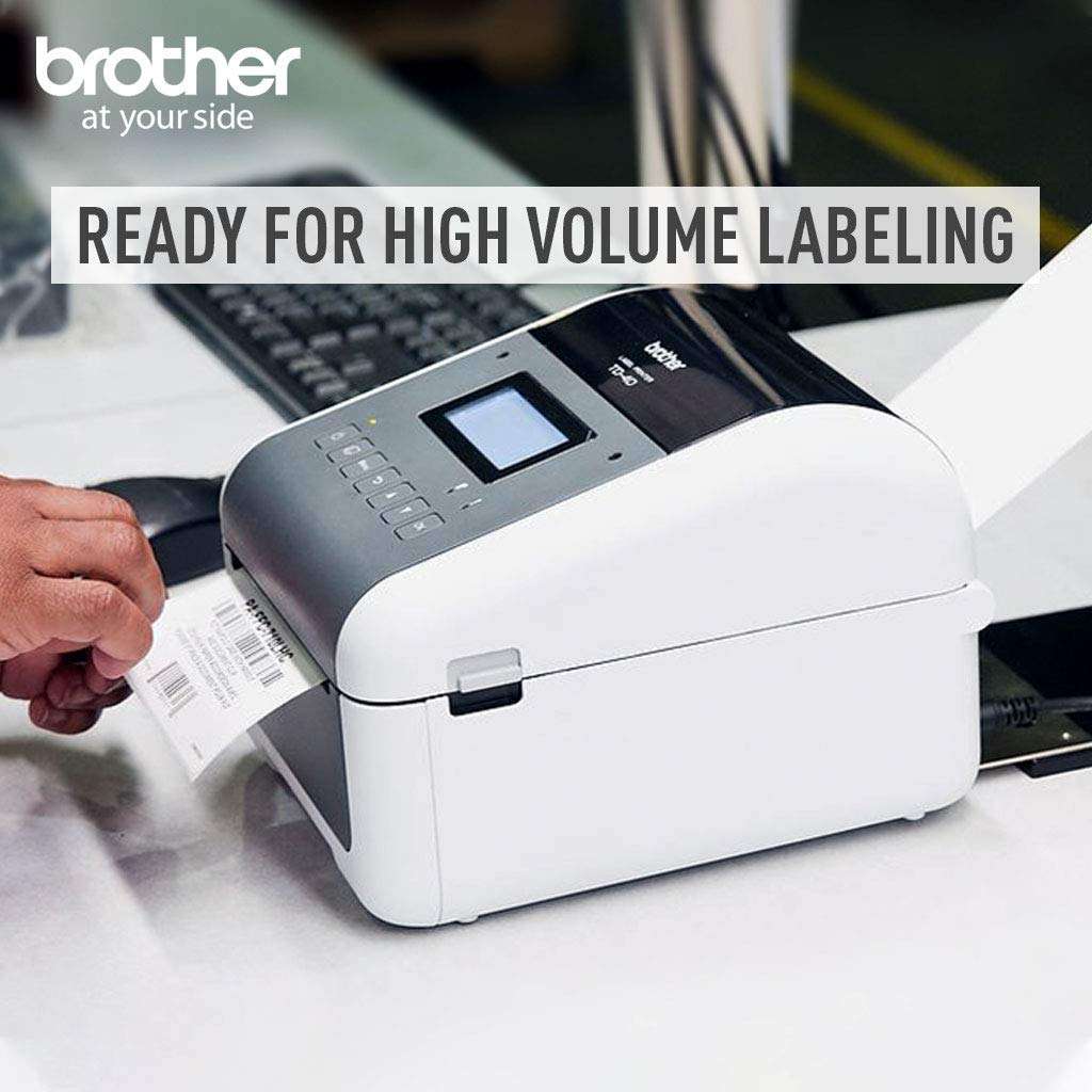 Brother TD-4550DNWB 4-inch Thermal Desktop Barcode and Label Printer, for Labels, Barcodes, Receipts and Tags, 300 dpi, 6 IPS, Standard USB and Serial, Ethernet LAN, Built-in Wi-Fi and Bluetooth,White 6