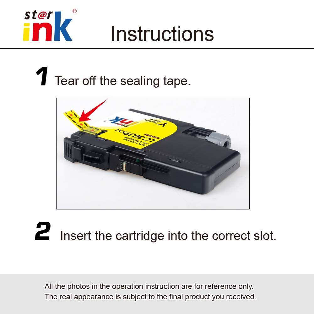 Starink LC3039 Comaptible Ink Cartridge Replacement for Brother 3039 XXL LC3037 3037 for MFC-J5845DW MFC-J5845DW XL MFC-J5945DW MFC-J6545DW XL MFC-J6545DW Inkjet Printers, 4 Packs (1 Black+1C+1M+Y) 4