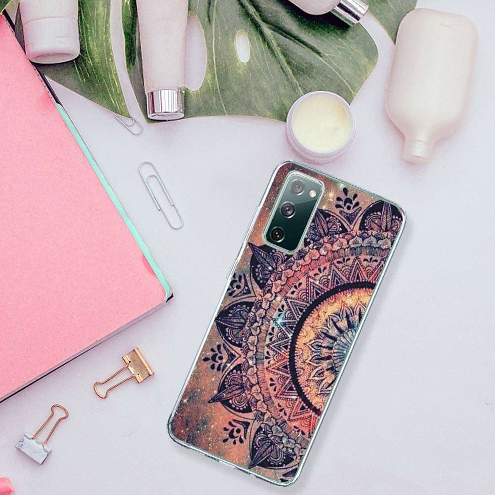 Galaxy S20 FE 5G Case Marble Cover Compatible with Samsung Galaxy S20 FE 5G Case Silicone TPU Gel Bumper Shockproof Case Mandala Pattern Phone Case for Samsung S20 FE 5G Case Women 4