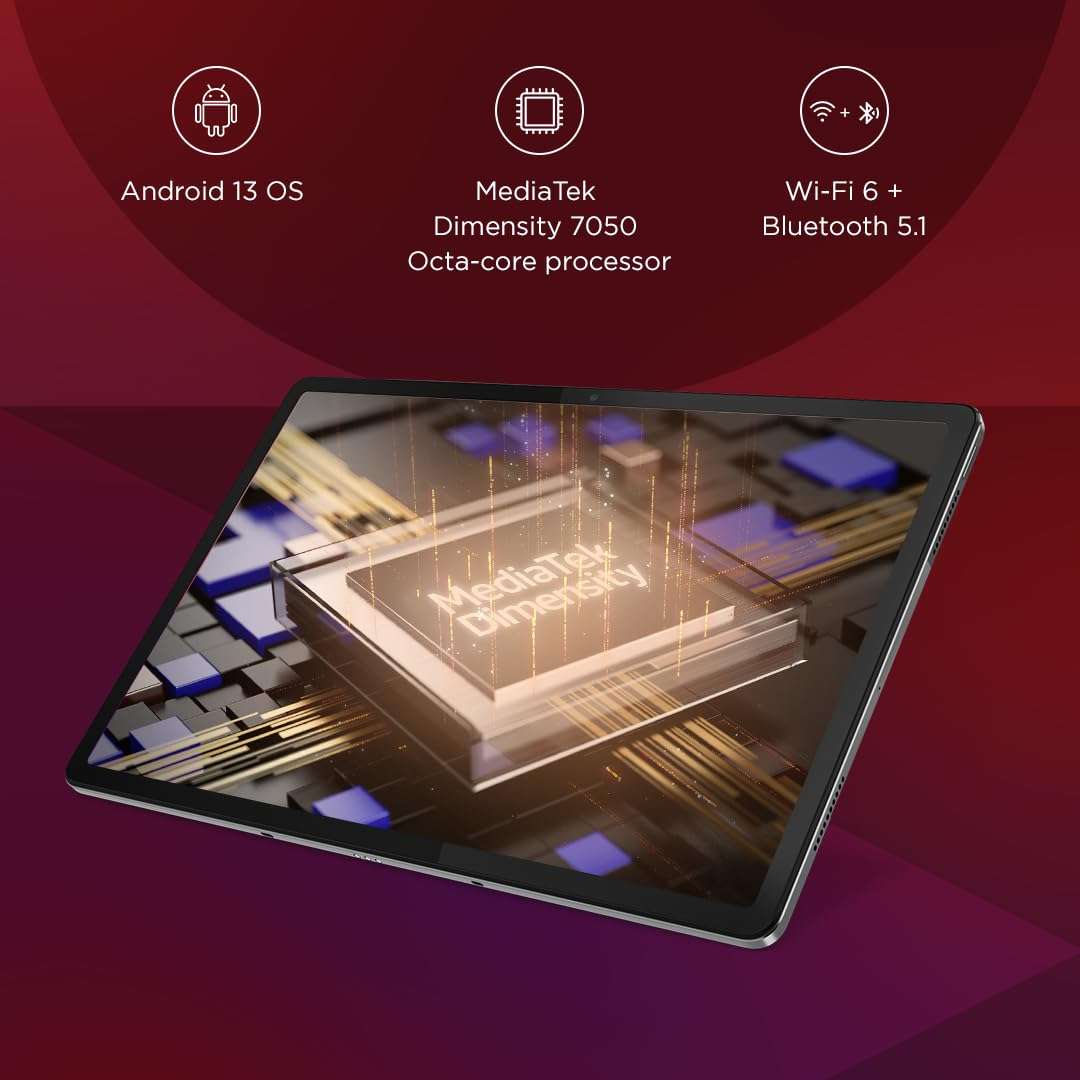 Lenovo Combo Tab P12|12.7 Inch,3K Display|8 Gb,256 Gb (Expandable Up to 1 Tb)|10200 Mah Battery Grey with ProElite Screen Protector P12 12.7/ Idea Tab Pro 12.7 inch 2025 5