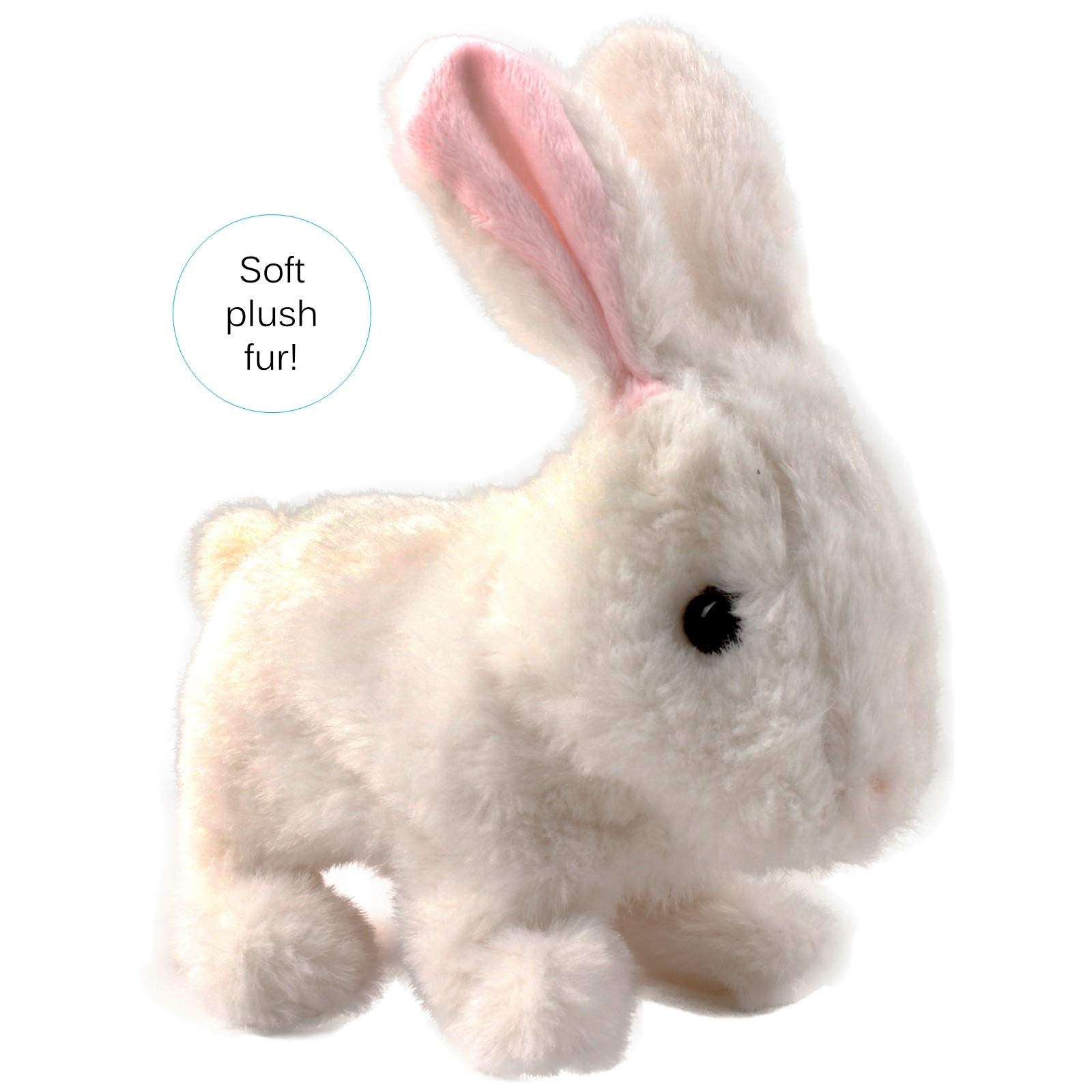 Vokodo Playful Bunny Hops Around Makes Sounds Wiggles Ears And Nose Cute Interactive Rabbit Kids Soft Cuddly Electronic Pet Battery Toy Animal Great Gift For Preschool Children Boy Girl Toddler Easter 3