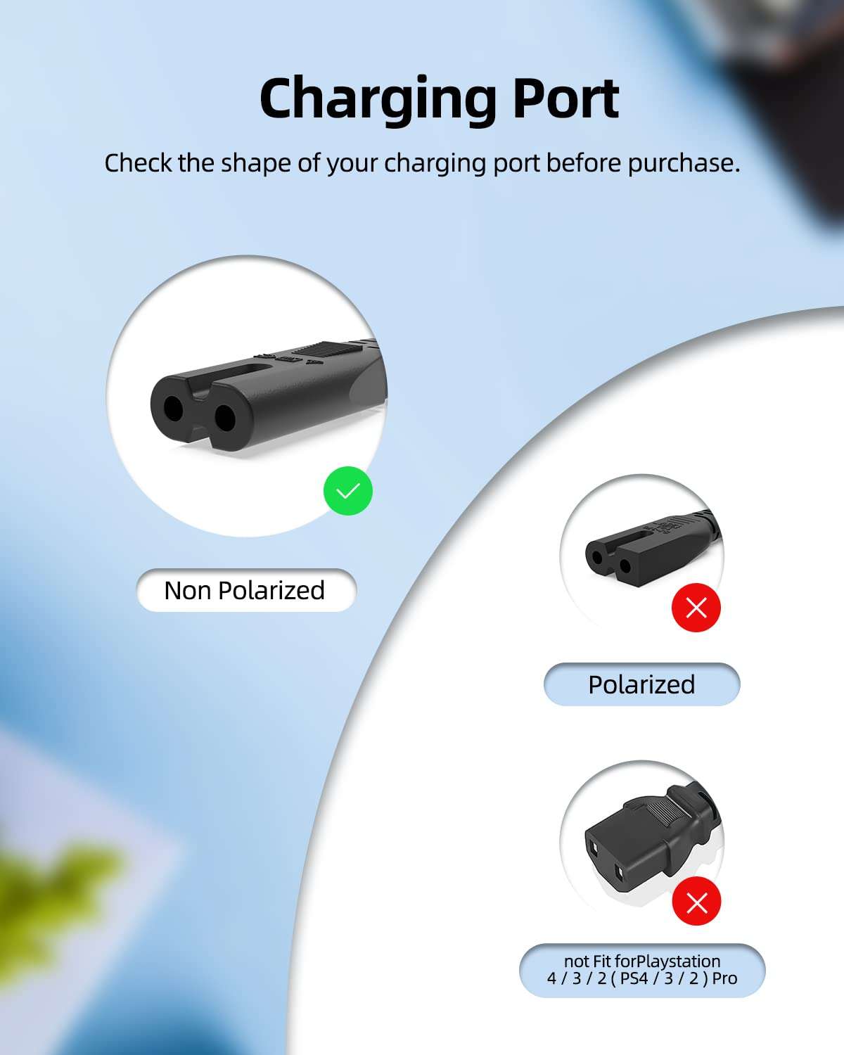 Power Cord Fit for Canon Printer Pixma MX/MG/MP/IP Series Replacement Cable - (ETL Listed Cable) 2