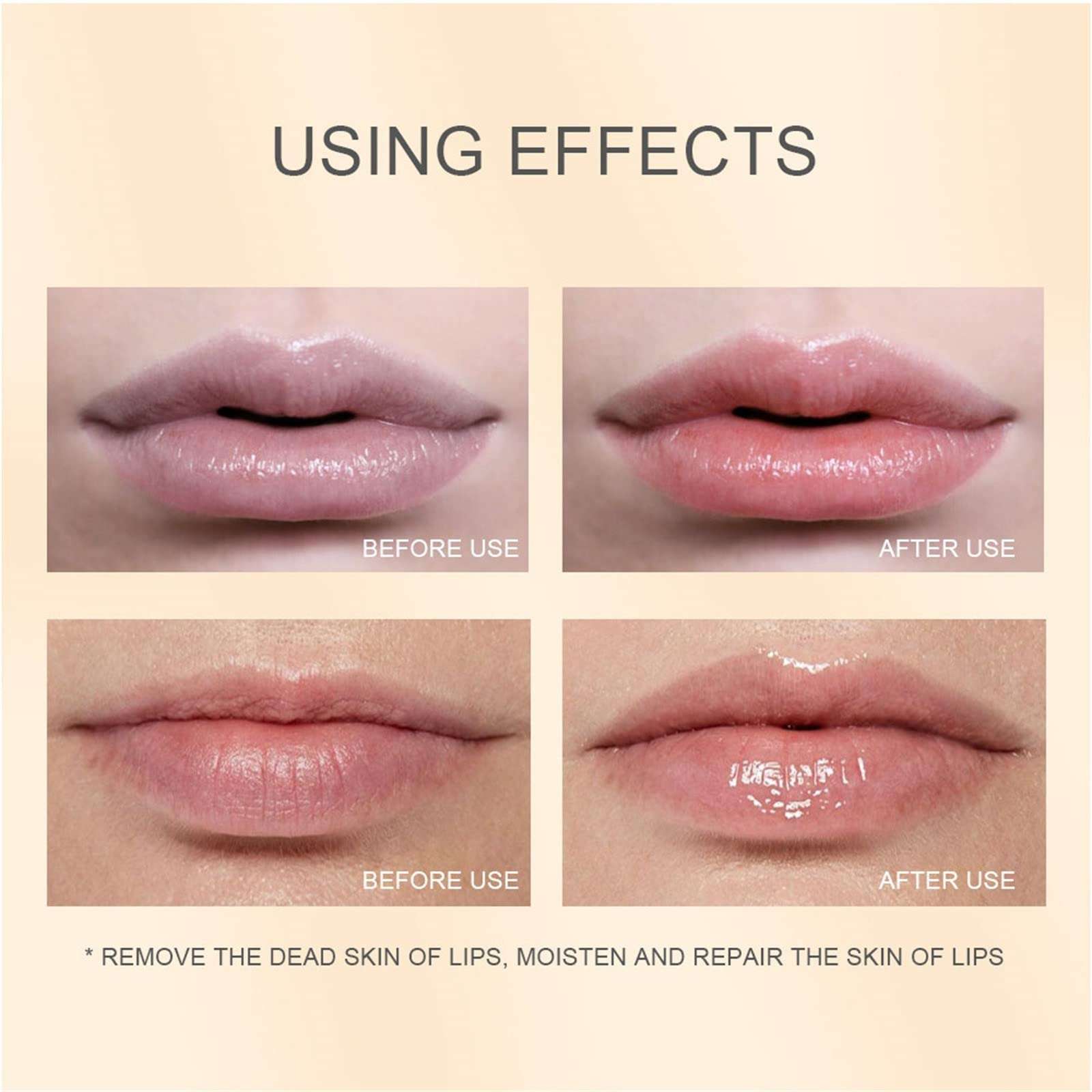 Clear Lip Balm, Natural Plants/Honey/Fruit Hydrating Moisturizing Nourishing Removes Lip Dead Skin Lip Oil 6