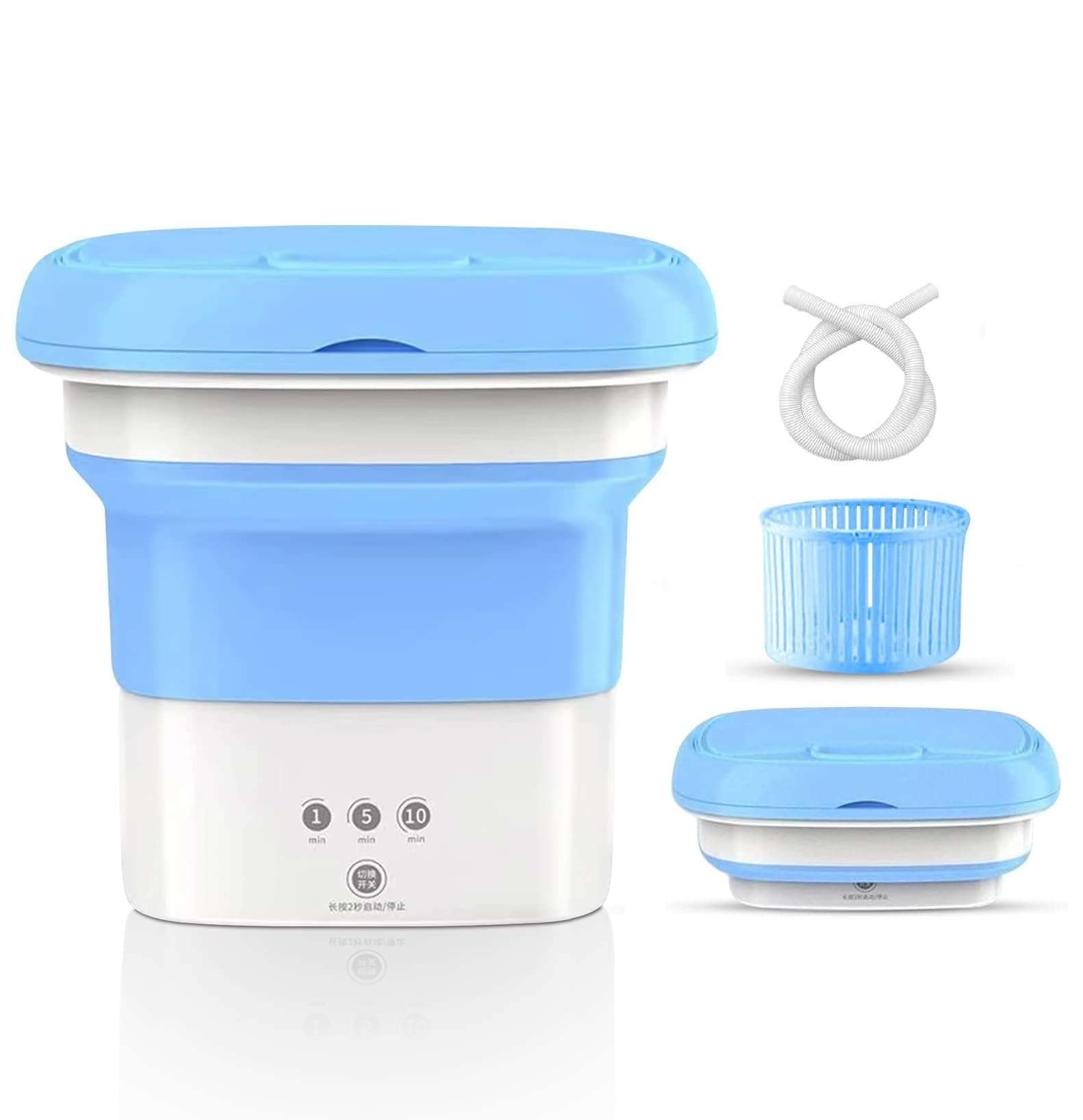 SeMi AuToMaTiC FoLdInG 11L SmAlL MiNi WaShInG MaChInE WiTh DrYeR DeEp CLeAnInG FoR UnDeRwEaR WaShINg MaChInE ClOtHeS WaShEr 1