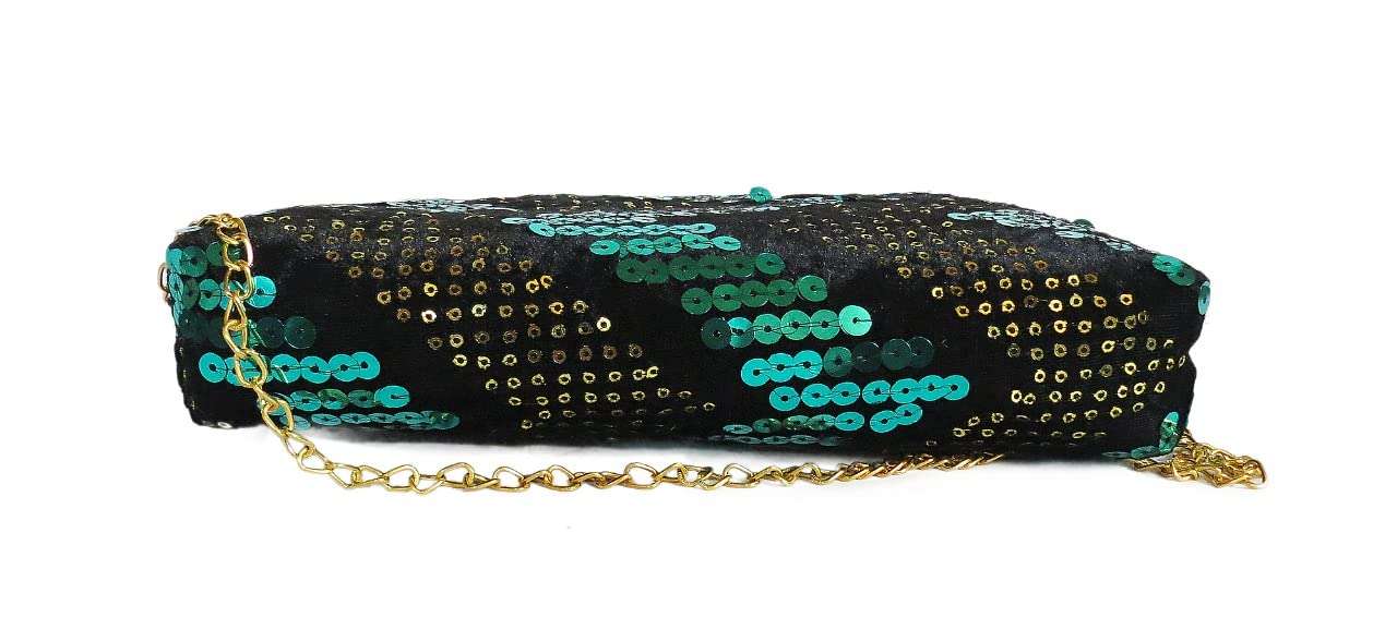 DN CREATION Sitara Sling Bag with Chain for Womens (Blue) 3