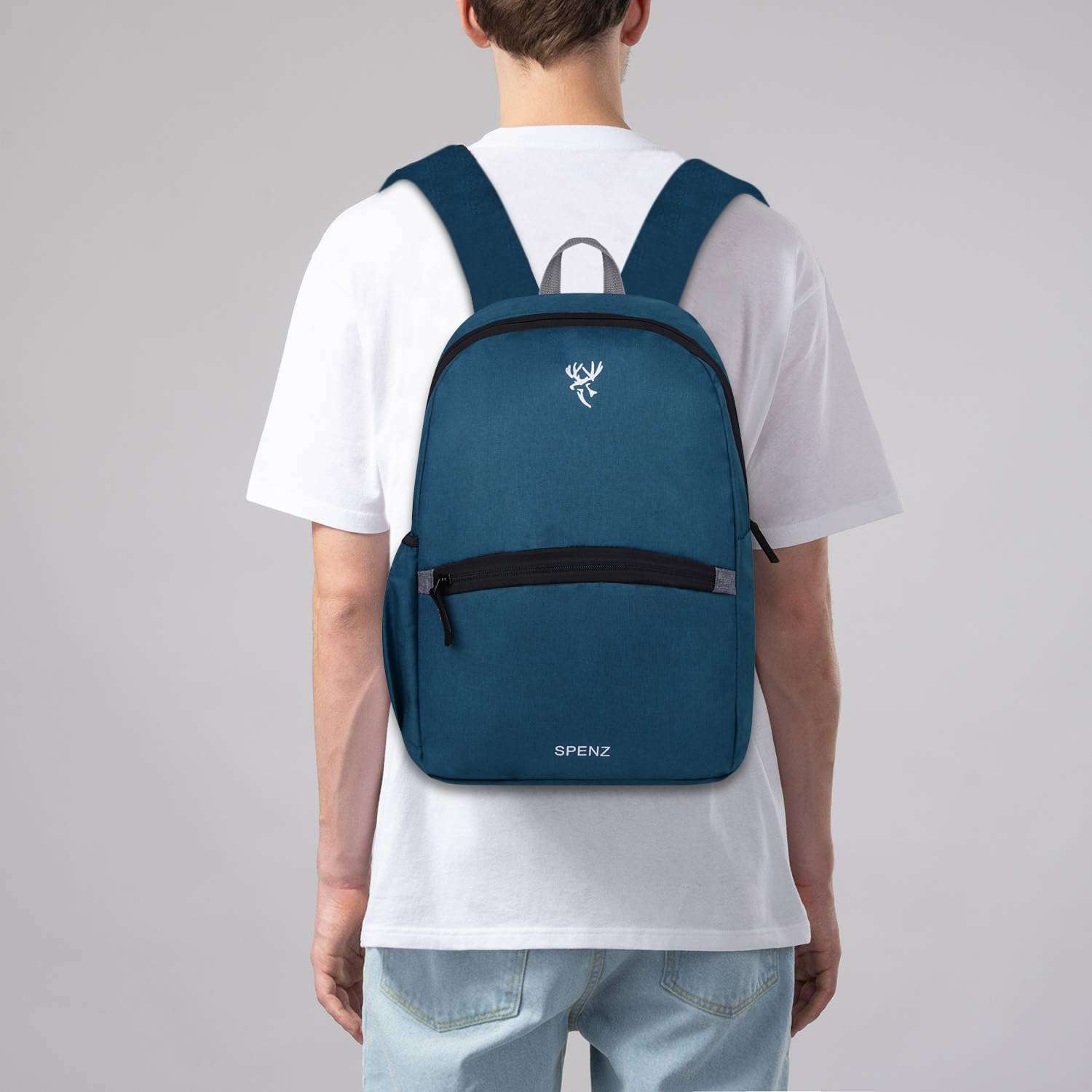 Spenz Saffron Mini Laptop Casual Backpack for Office School & College | Bag for Men & Women (Royal Blue) 3