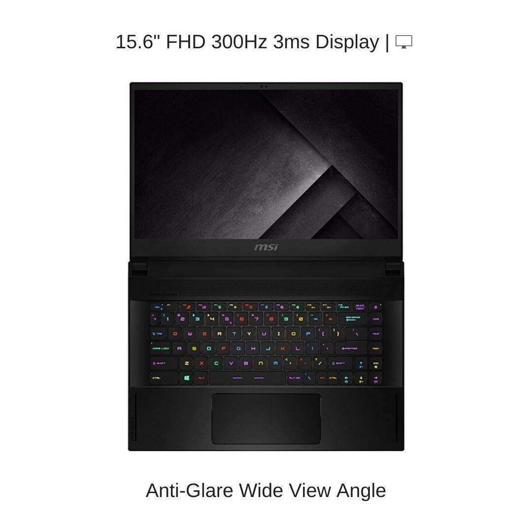 HIDevolution MSI GS66 Stealth 10SGS 15.6" FHD 300Hz, 2.6 GHz i7-10750H, RTX 2080 Super Max-Q, 32 GB 2666MHz RAM, 2 TB PCIe SSD 6