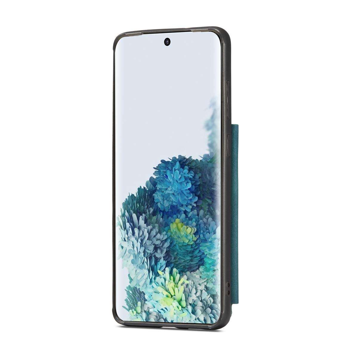 Samsung Galaxy S20+ Phone Leather Holder Wallets Case for Women Man Card Cute with Zipper Pocket (for ID Card,Credit Card Photo Fram Coin Money or License) 6.7inch Drop Protection Christmas Case-Blue 4