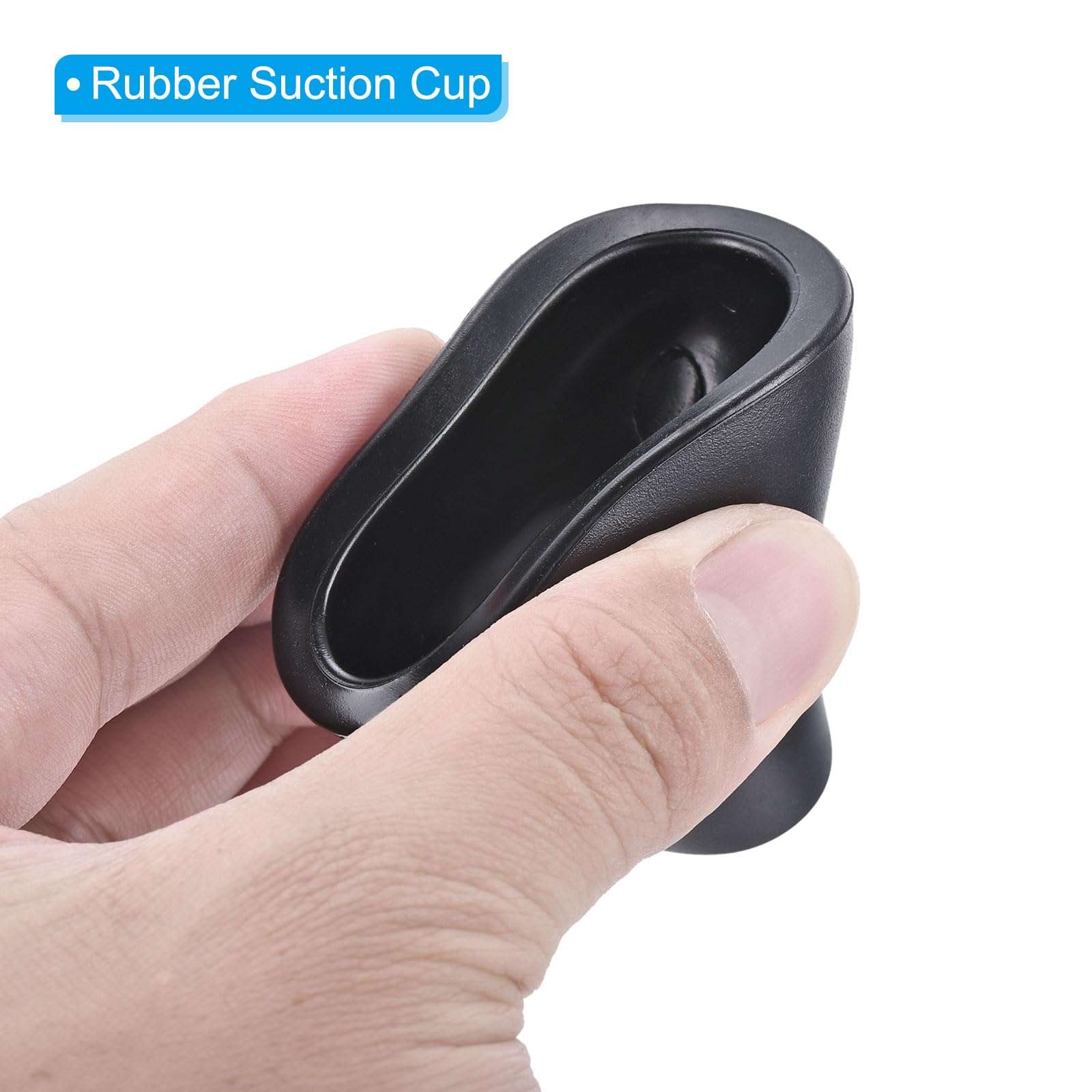 PATIKIL Golf Ball Retriever Grabber, 4 Pack Putter Grip Suction Cup Pick Up Back Save for Picker Upper Tube Handle, Black 6