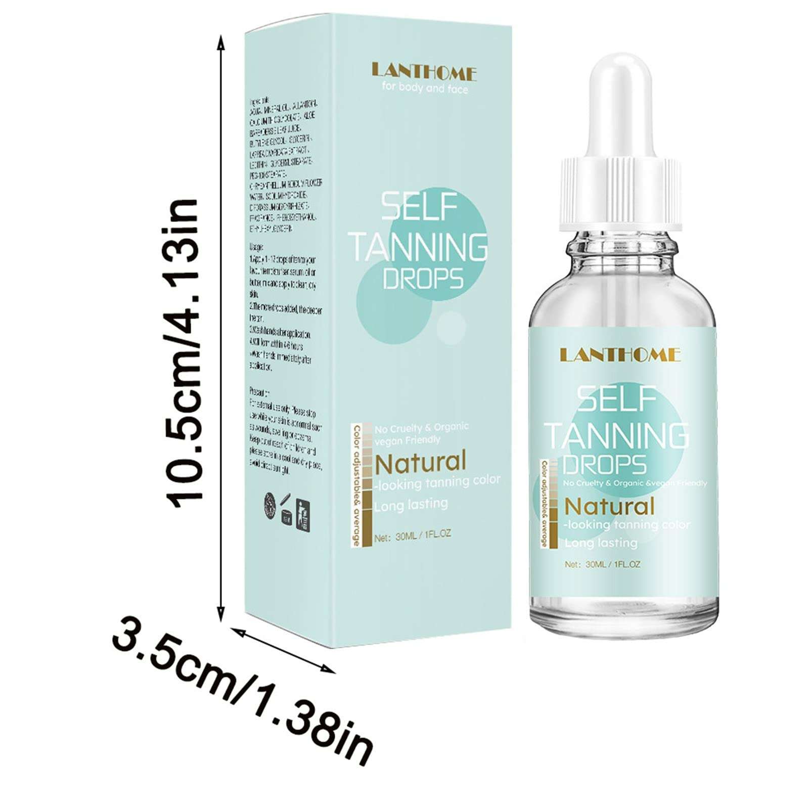 Self Tan Organic Tanning Spray Long Lasting Natural Tan Body Mist Natural Fake Beach 30ml 4