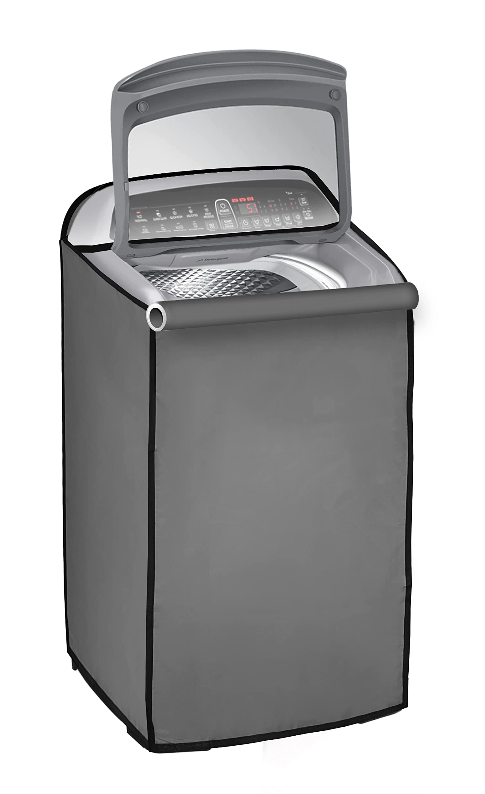 Amazon Brand - Umi. Top Load Washing Machine Cover Suitable for Samsung Back Panel 8.5 Kg, 9 Kg, 9.5 Kg, 10 Kg (63cmsX63cmsX93cms, GREY) 1