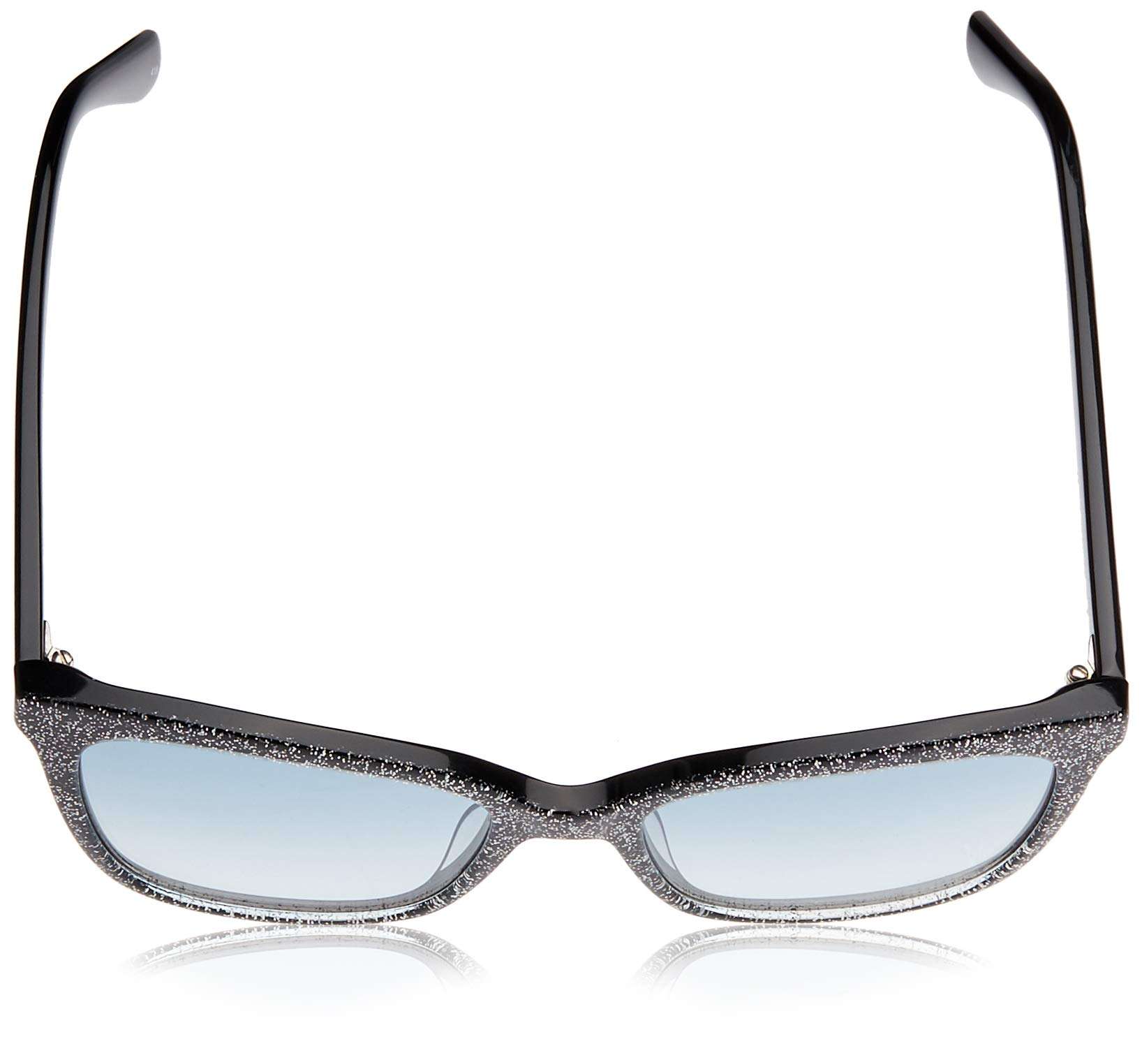 KARL LAGERFELD Women's Modern Butterfly Acetate Black Glitter Sunglasses, Taglia unica 5