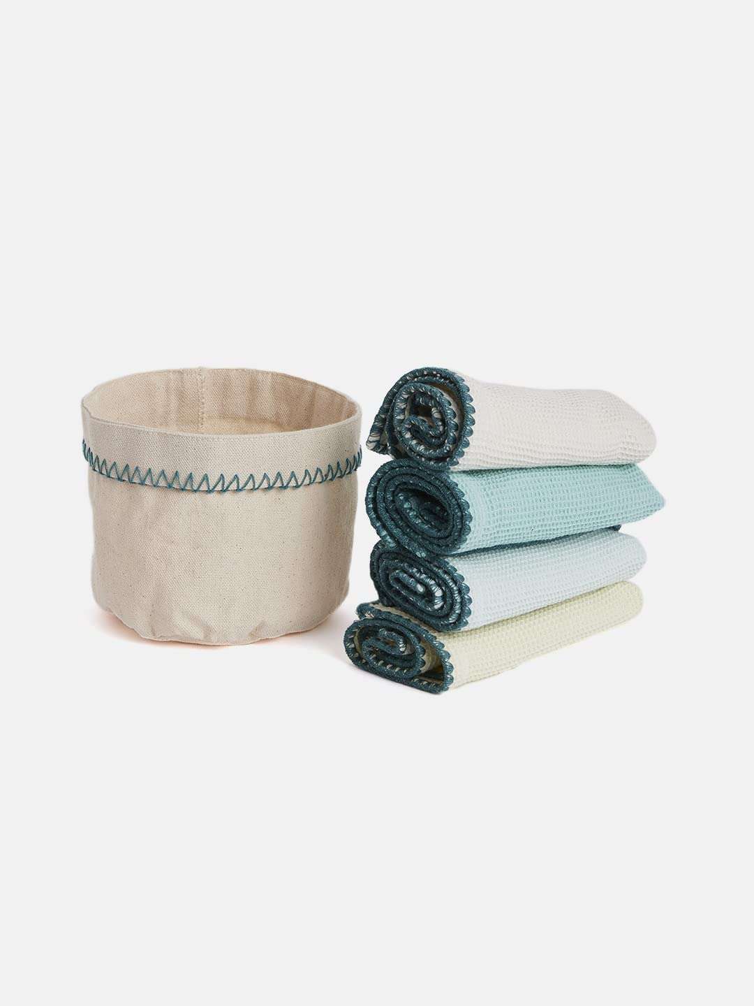 The Wishing Chair Waffle Face Towel (Set of 4) | 100% Cotton, Ultra-Soft & Quick-Drying | Premium Facial Towels for Skincare & Daily Use | Gentle, Highly Absorbent, 12 x 12 Inches 3