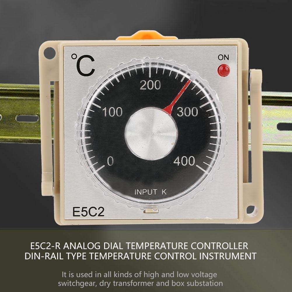 ShiSyan Y-LKUN Transformer Temperature Controller,Analog Dial Thermostat,Integrated Intelligent Temperature Control Sensor,E5C2-R DIN-Rail Type for switchgear,substation,Transformer 3