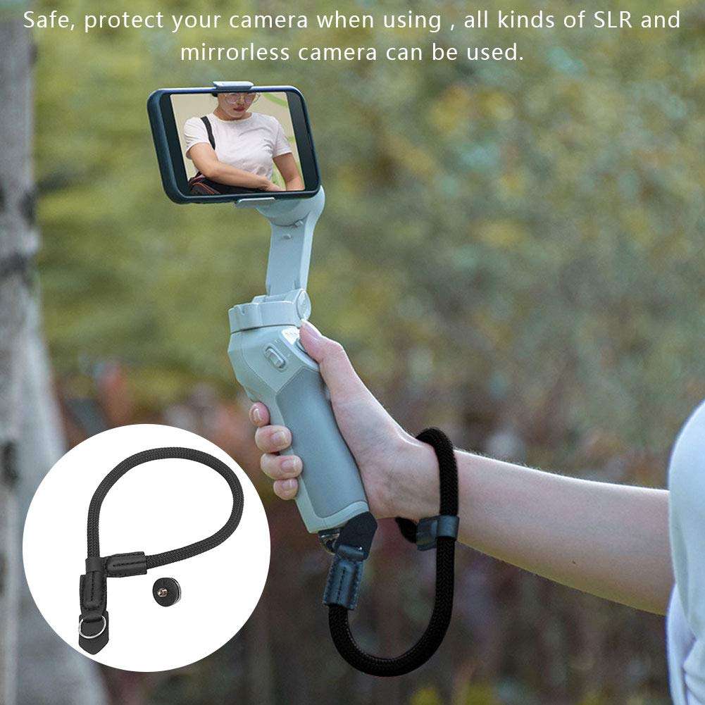 Beufee Camera Wrist Strap, Lanyard Strap Lanyard for Camera Hand Wrist Strap Lanyard Camera Strap Lanyard with 1/4in Screws(Black) 3