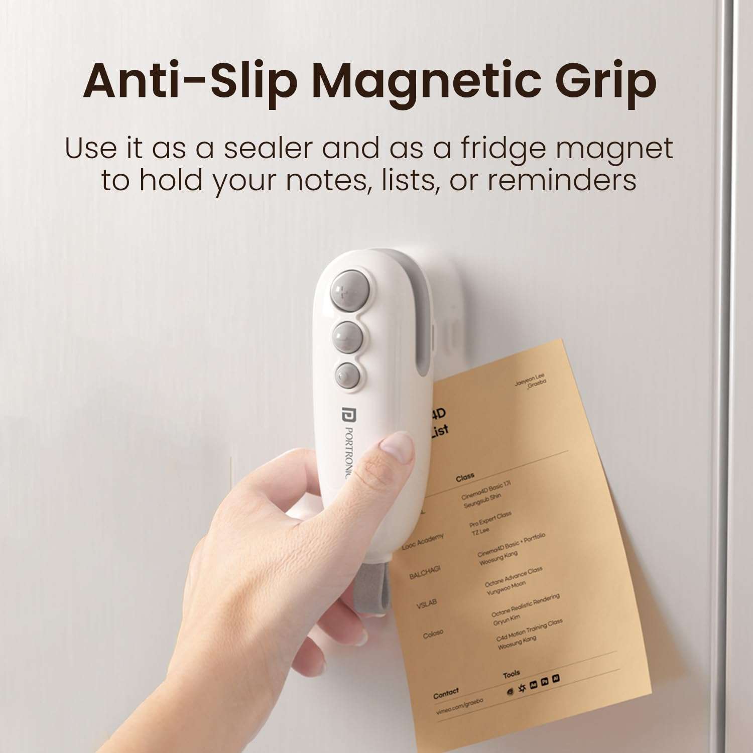 Portronics Locksy 2-in-1 Sealer & Cutter, Portable & Type-C Rechargeable Mini Food Bag Sealer for Food, Chips, Snacks, Traveling Food Packets with Magnet, Strong Heating Clip & Sharp Cutting Blade 4