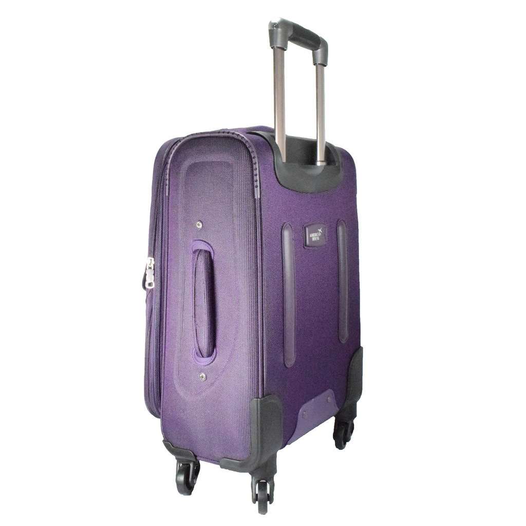American House Nylon 28 Inch 4 Wheel Trolley Bag (Purple) 3