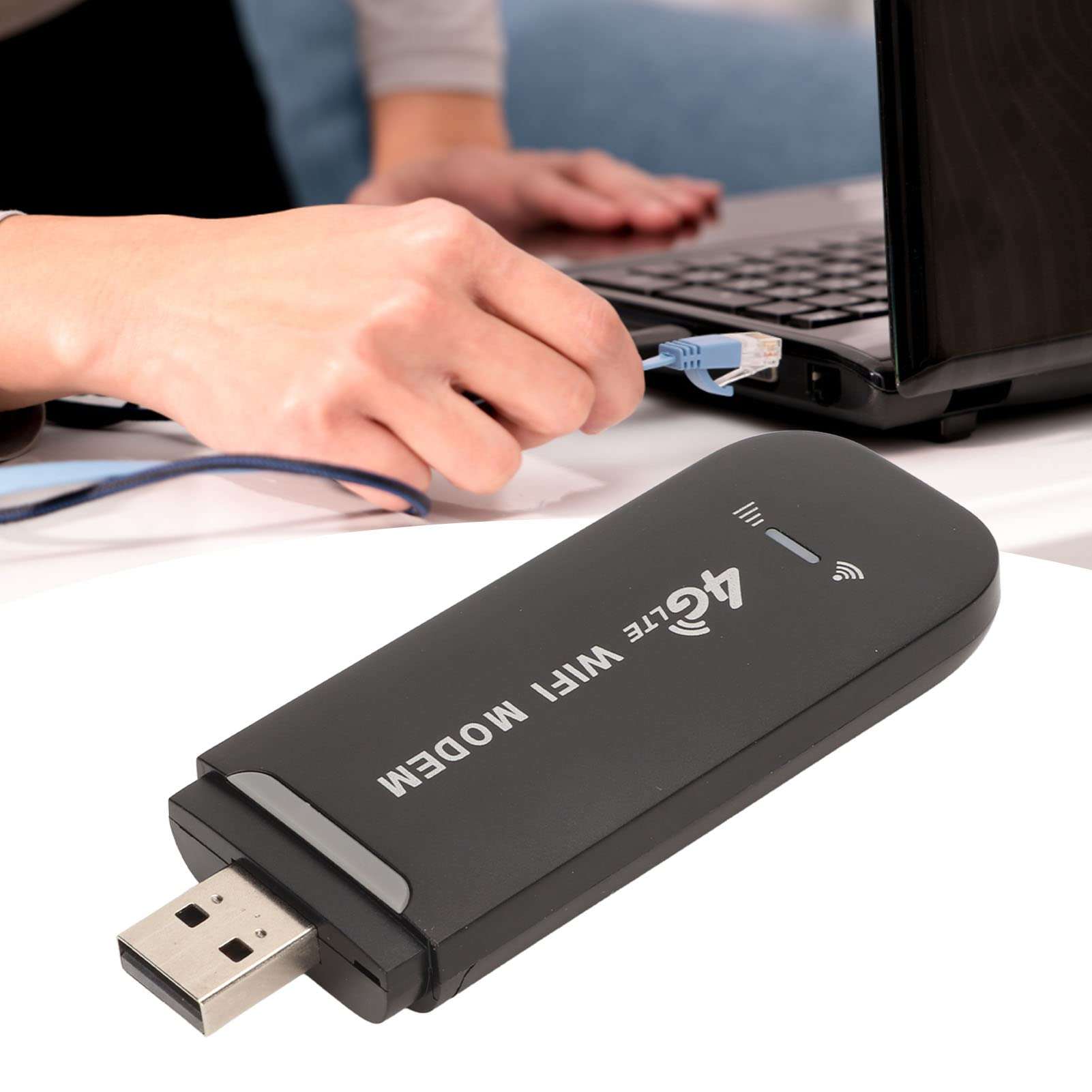 USB WiFi Adapter, 3G 4G LTE USB WiFi Router, 10 Users, Standard SIM Card Slot, 150Mbps 2.4G Mobile WiFi Dongle Hotspot, WiFi Network Adapter for PC Laptop 3