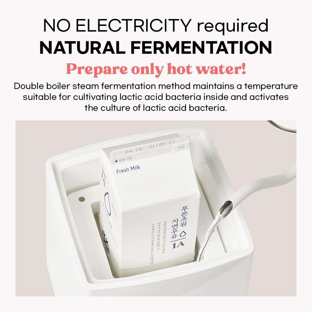 ROICHEN MINEW YOGURT MAKER, HOME MADE YOGURT, MADE IN KOREA, NON ELECTRIC, EASY YOGURT MAKING 4