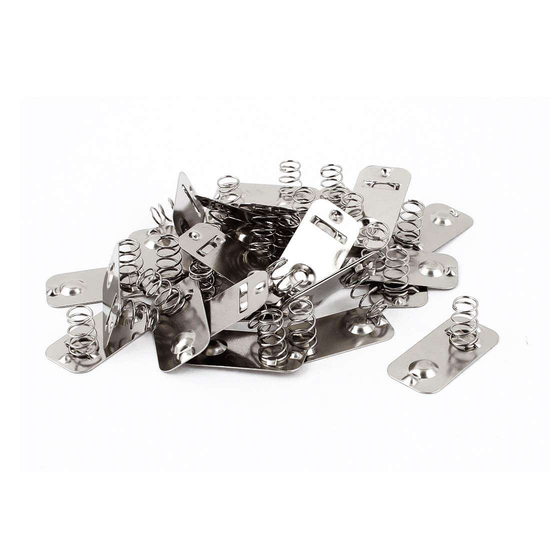 uxcell 30 Pcs AA Batteries Metal Battery Spring Contact Plate Replacement for Remote Control Rc Car Battery Charger