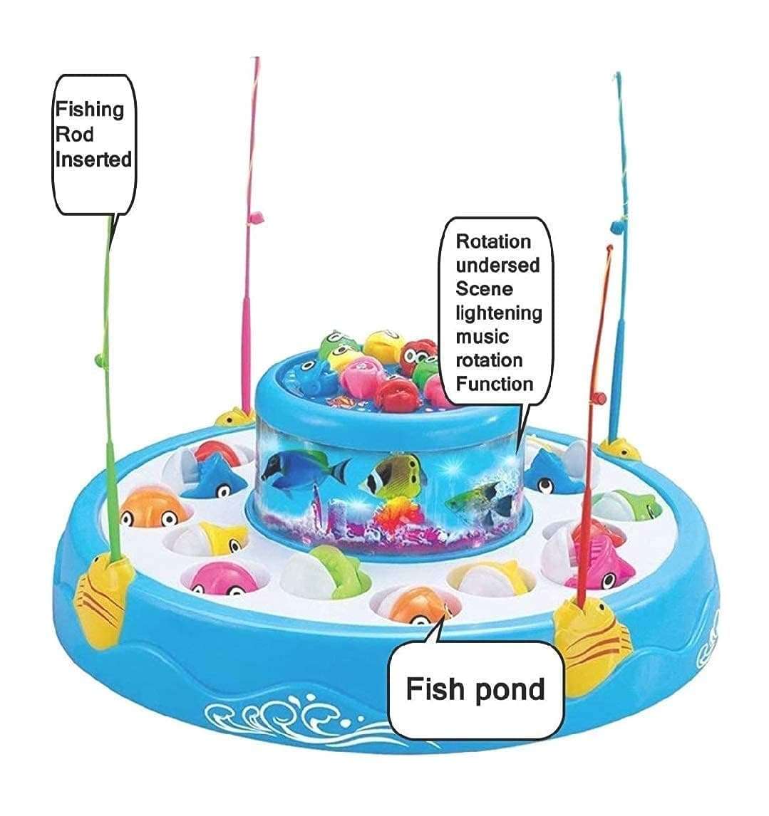 Kmc kidoz Electronic and Rotating with Flashing Gogo Fishing Party & Fun Games Board Game () (cmk215) 5