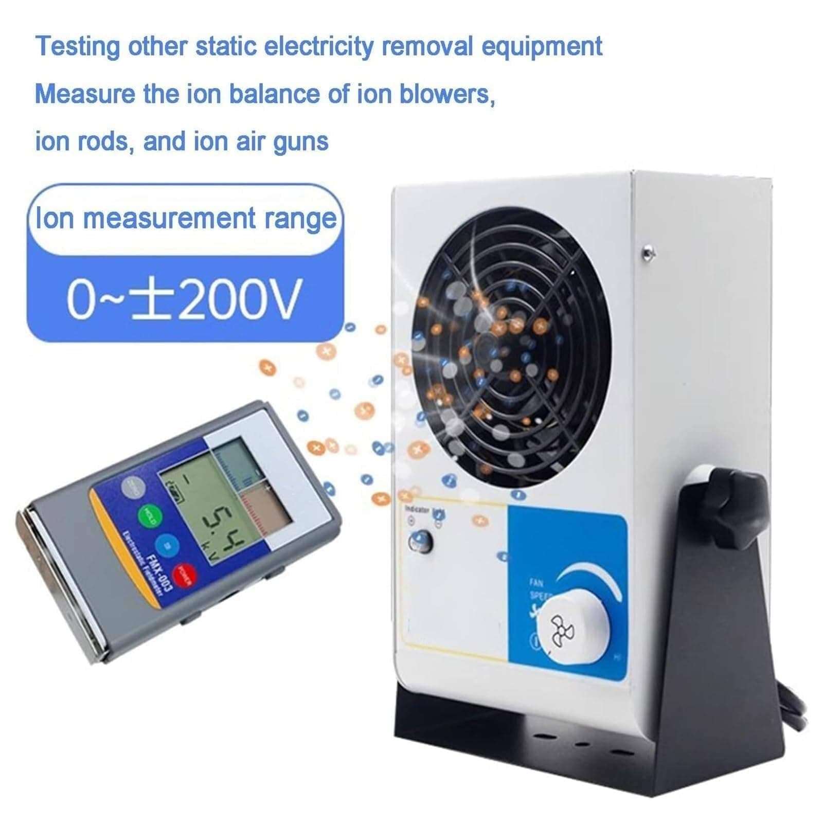 DJCDDM Portable Ion Balance Tester Handheld Digital Electrostatic Field Meter Tester， for Fiber Yarn Fabric Carpet Board Paper Rubber 3