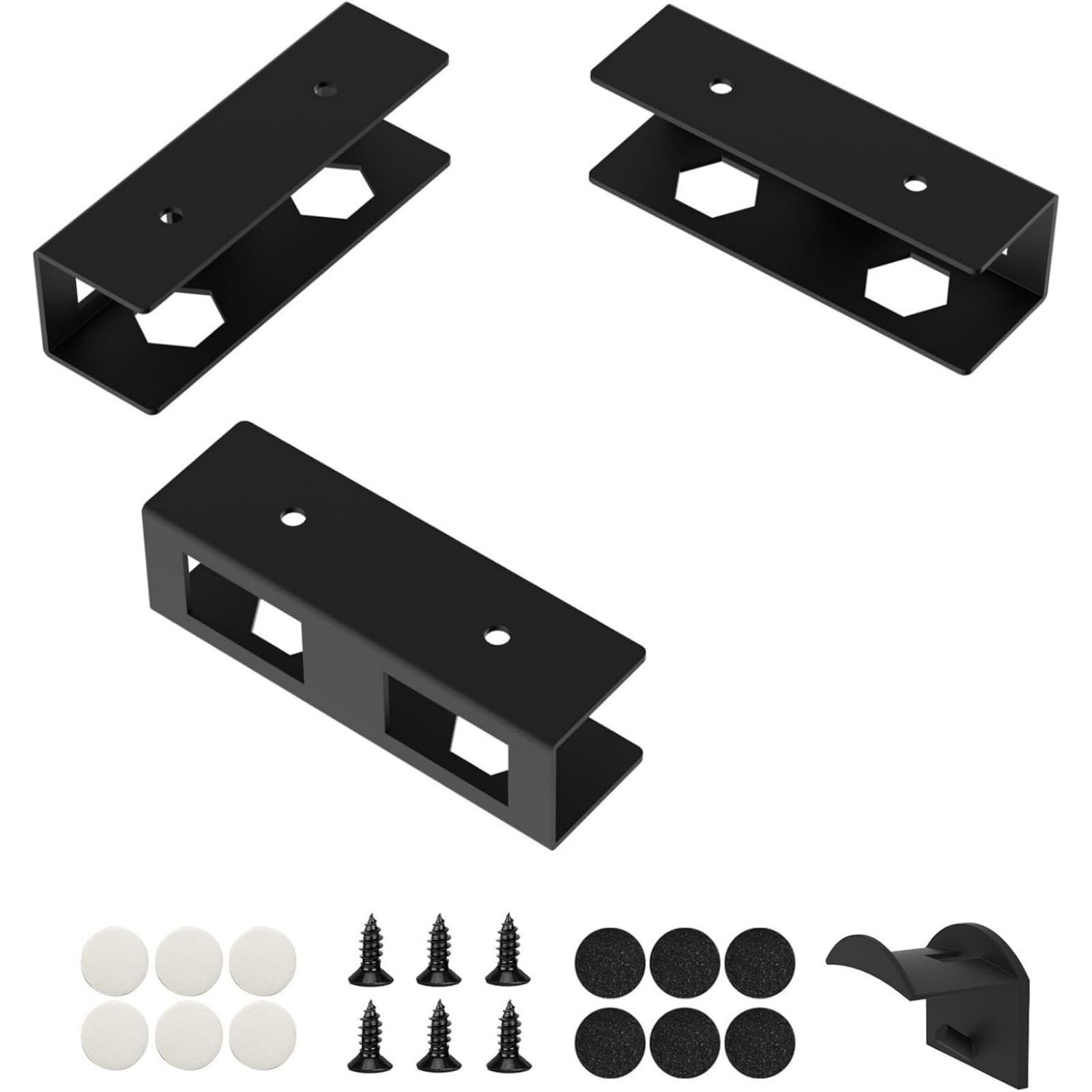 Space Saving Underdesk Laptop Mounting Bracket Metal Shelf Holder with Mounting Screws for Notebook Electronics 1