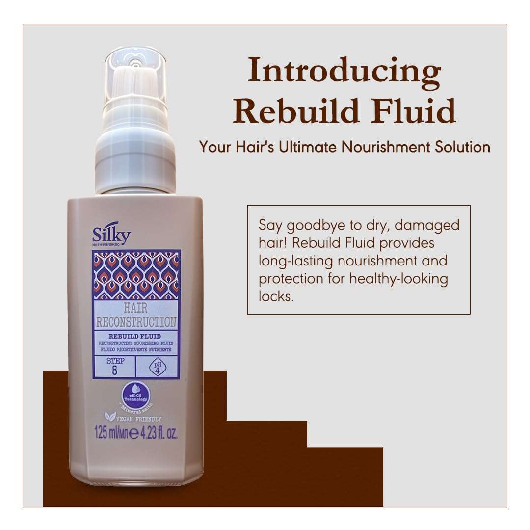 Silky Technobasic Leave-in Conditioner Spray Rebuild Fluid - Hibiscus Scented Leave in Conditioner Heat Protectant for a Nourishing Thermo-Protective Action - Sulfate Free Leave in Conditioner - 125ml 3