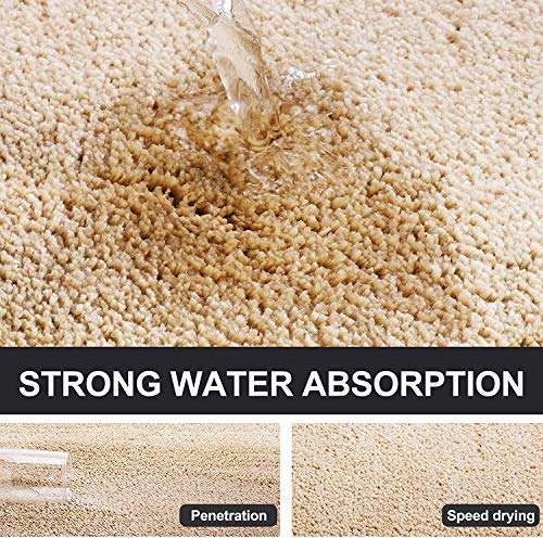 SW Home Care Featuring Self Designed 100% Cotton Tufted Green, Water Absorbent, Anti Skid Bathmat, Size - 50 X 80 cm 4