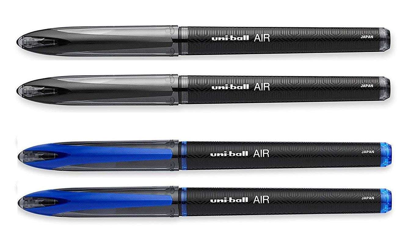 Uniball UBR-85 Refill (0.5mm, Black Ink), Pack of 12, Usable for UB-215 & Uniball Air Micro Pen Combo Set 5